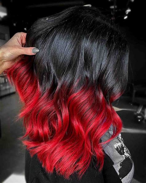 dark red and black hairstyles|red and black hair duos.